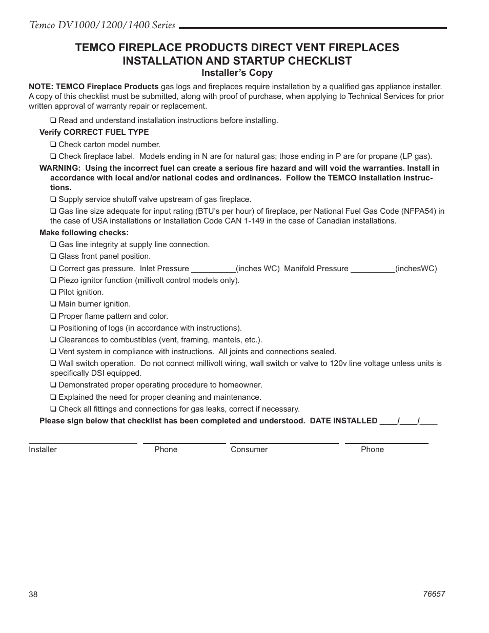 Temco Tool DV1400N/P User Manual | Page 38 / 40