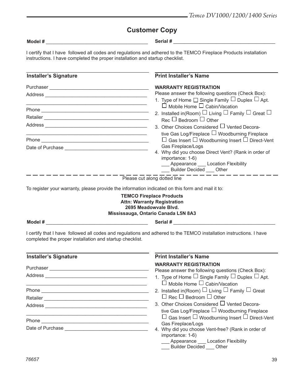 Customer copy | Temco Tool DV1400N/P User Manual | Page 39 / 40