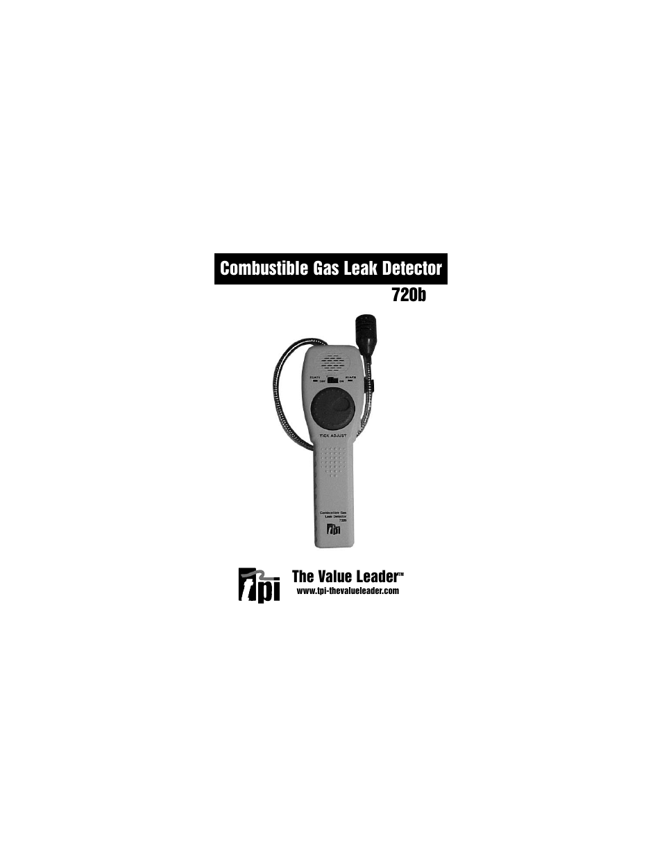 Test Products International COMBUSTIBLE GAS LEAK DETECTOR 720B User Manual | 8 pages