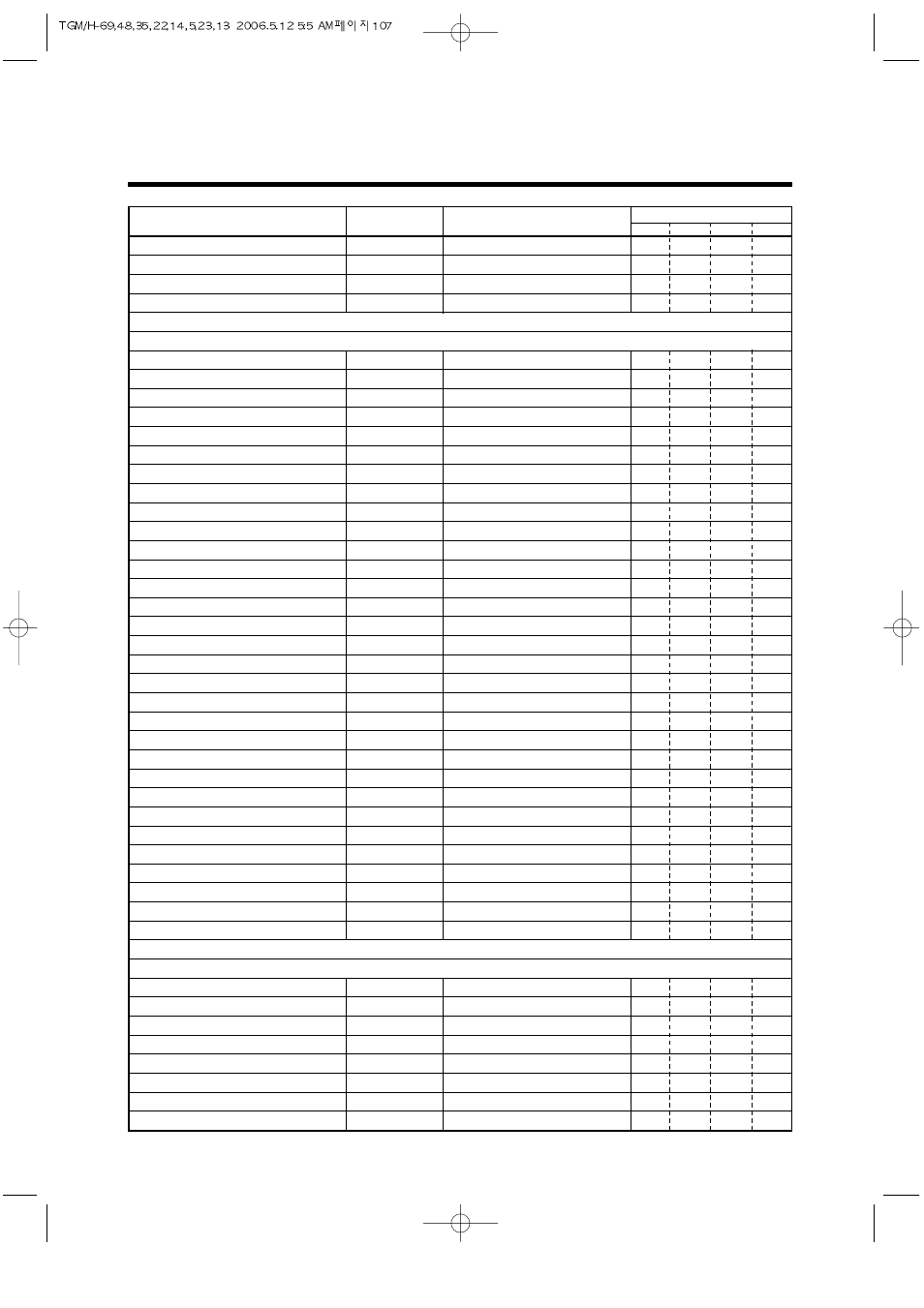 Parts list | Turbo Air TGM-14RV User Manual | Page 110 / 128