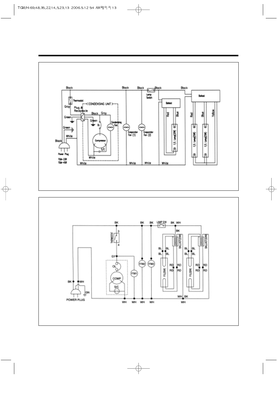 Wiring diagram | Turbo Air TGM-14RV User Manual | Page 16 / 128