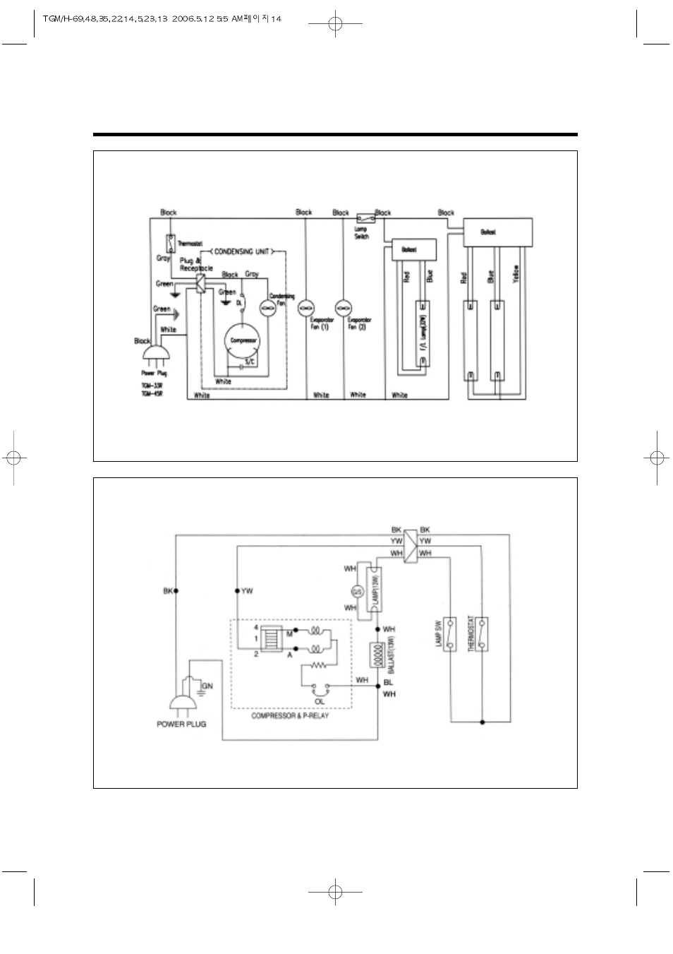 Wiring diagram | Turbo Air TGM-14RV User Manual | Page 17 / 128