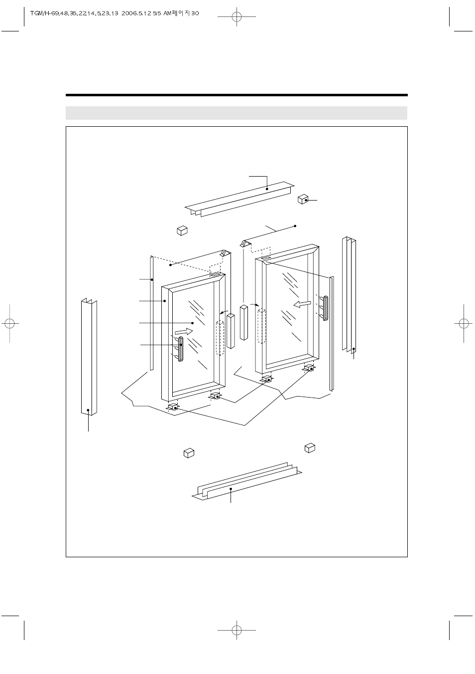 Parts diagram 3. door parts | Turbo Air TGM-14RV User Manual | Page 33 / 128