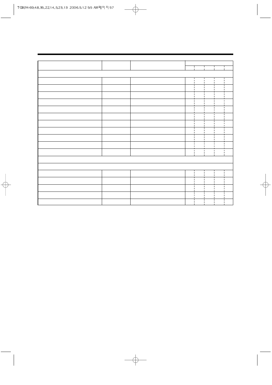 Parts list | Turbo Air TGM-14RV User Manual | Page 60 / 128