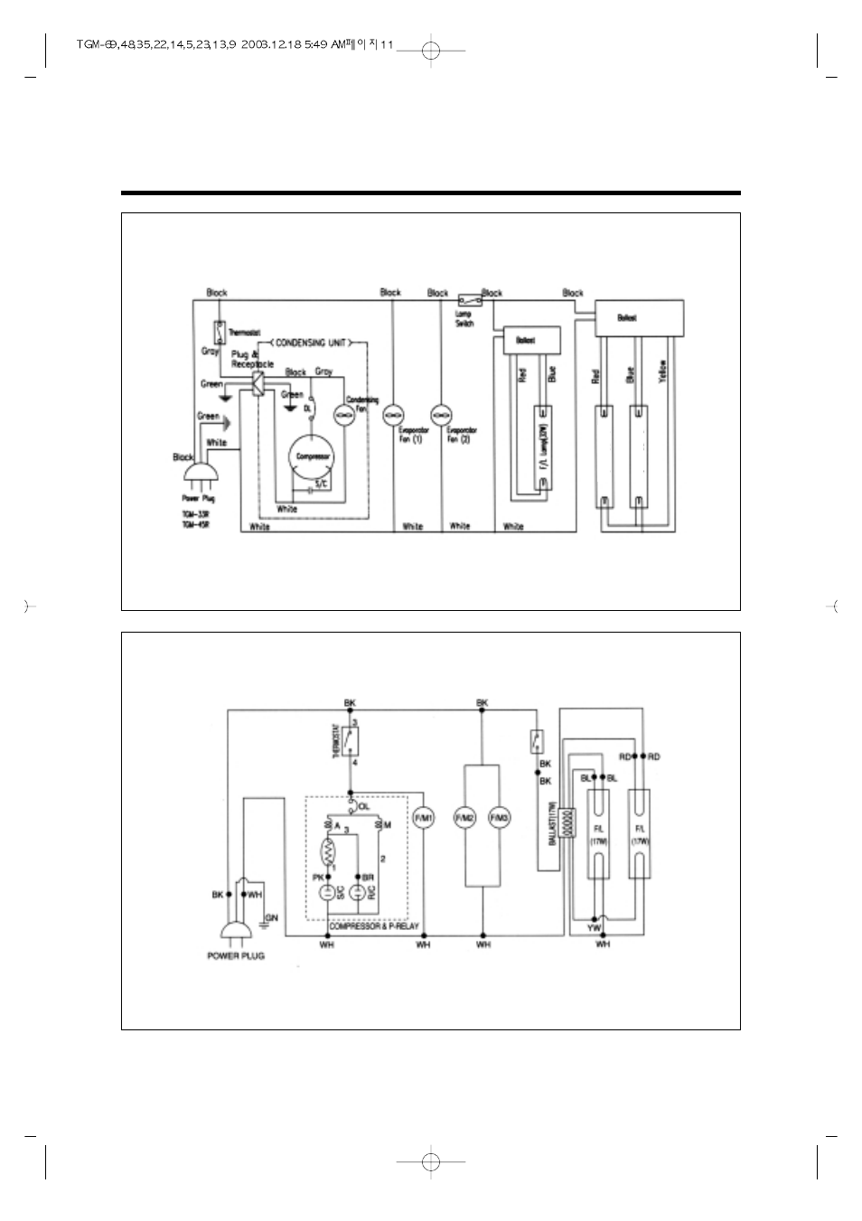 Wiring diagram | Turbo Air TGM-69R User Manual | Page 14 / 108