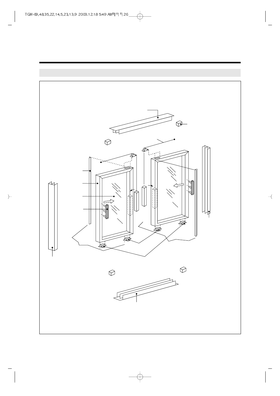 Parts diagram 3. door parts | Turbo Air TGM-69R User Manual | Page 29 / 108