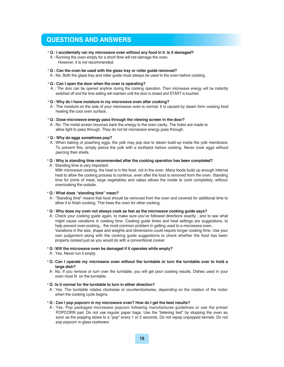 Questions and answers | Turbo Air TMW-1100M User Manual | Page 16 / 17