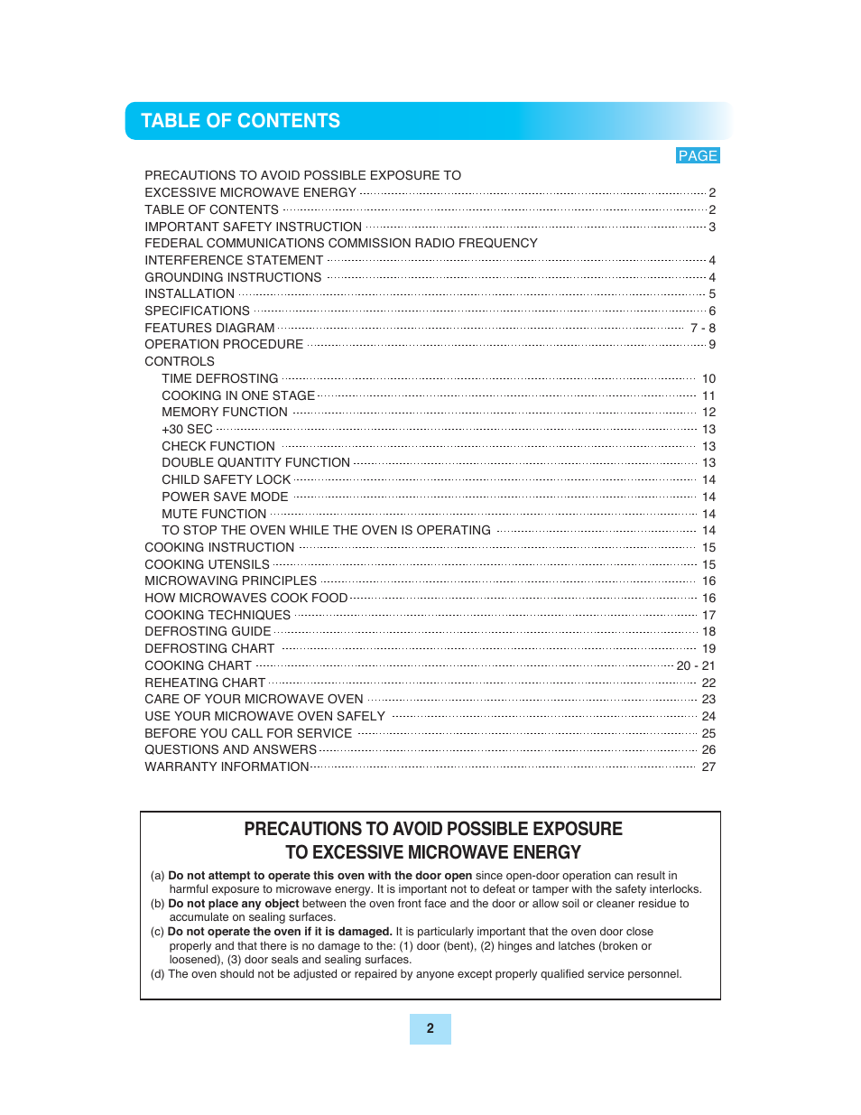 Turbo Air TMW-1100E User Manual | Page 2 / 27