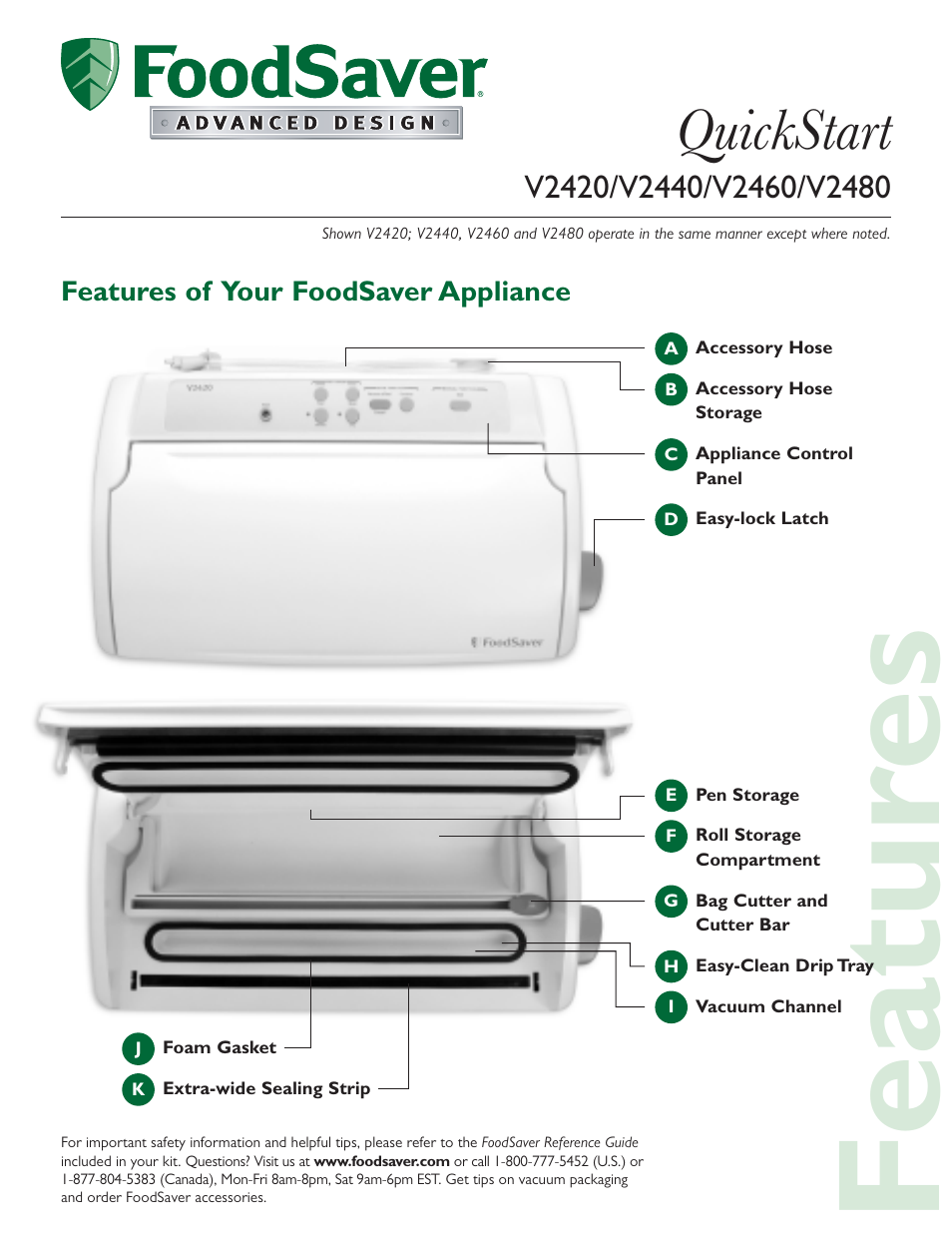 FoodSaver V2440 User Manual | 6 pages