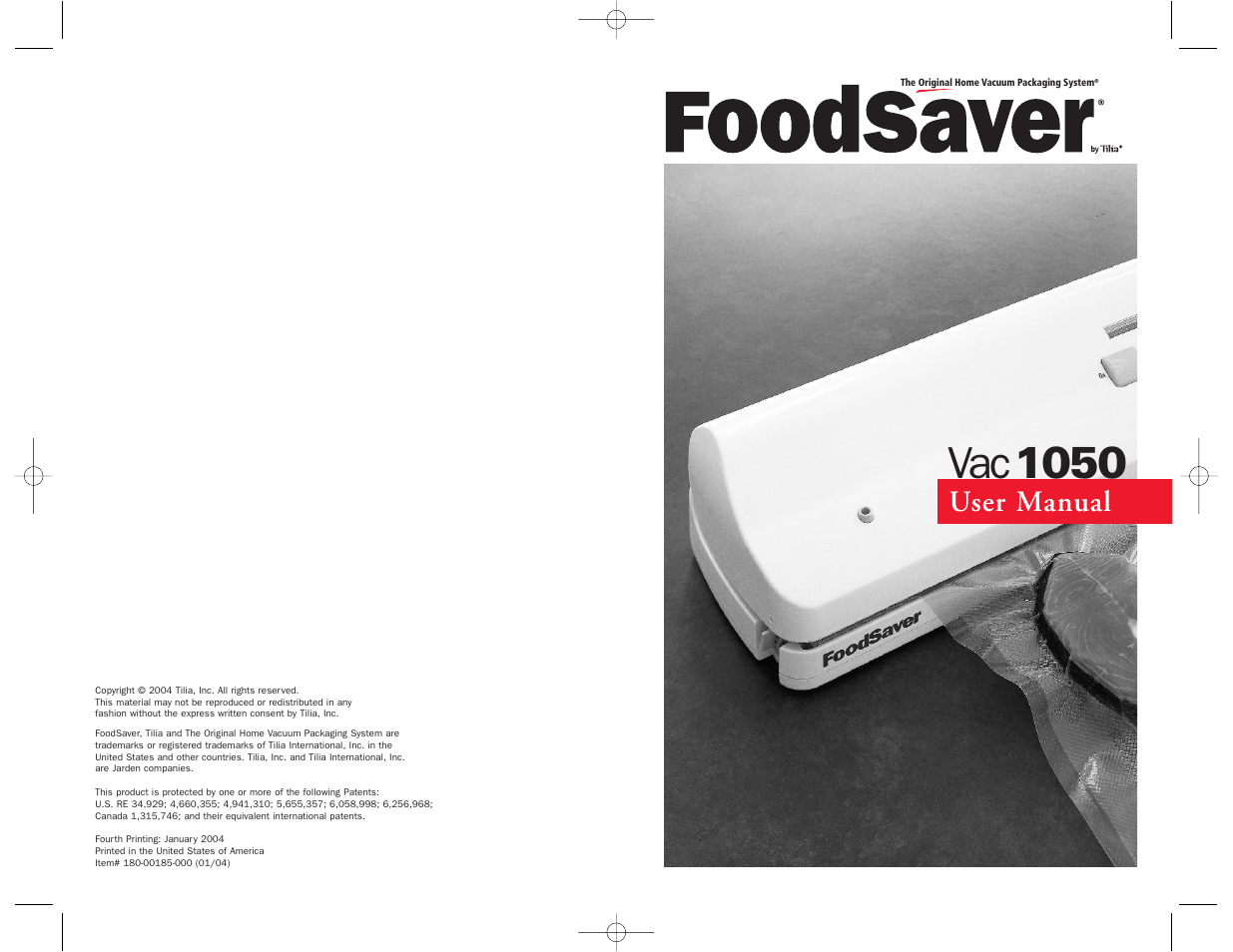 FoodSaver Vac1050 User Manual | 22 pages