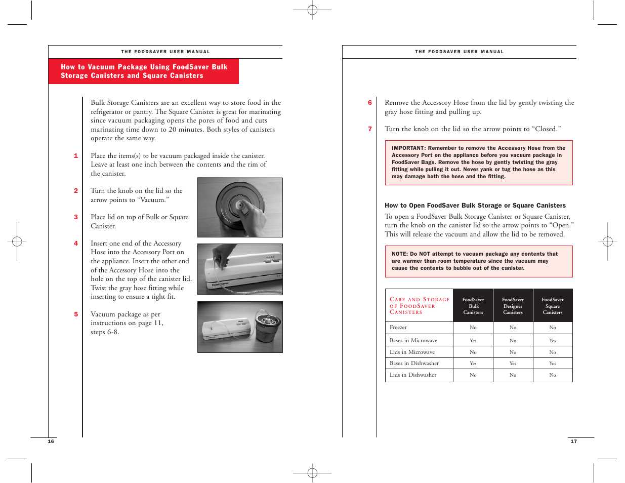 FoodSaver Vac1050 User Manual | Page 10 / 22