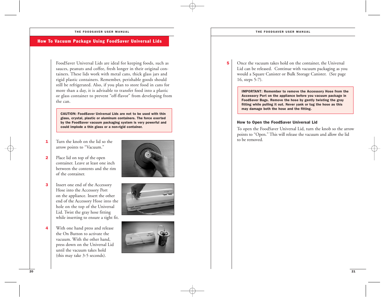 FoodSaver Vac1050 User Manual | Page 12 / 22