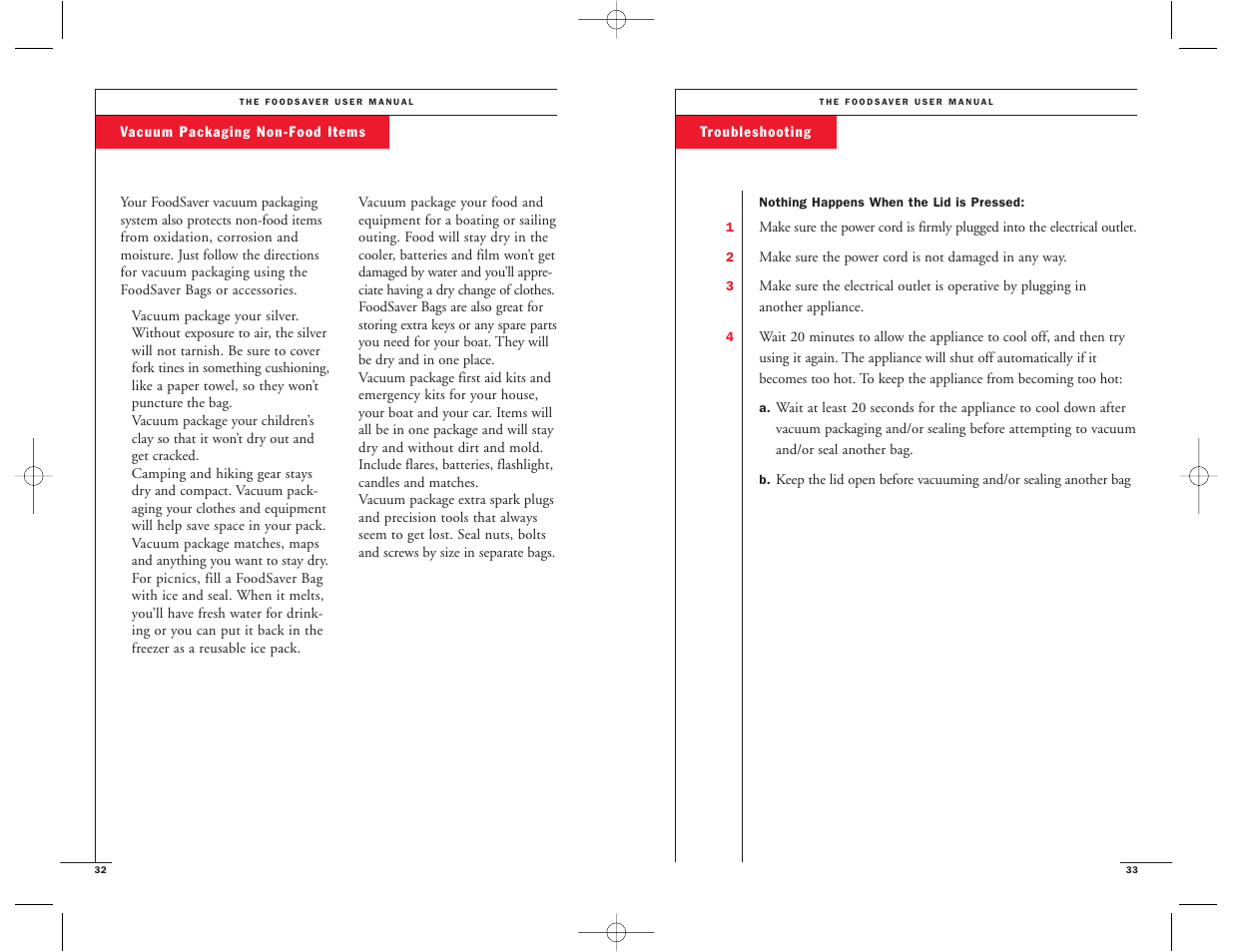 FoodSaver Vac1050 User Manual | Page 18 / 22