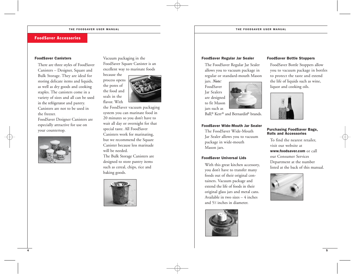 FoodSaver Vac1050 User Manual | Page 4 / 22