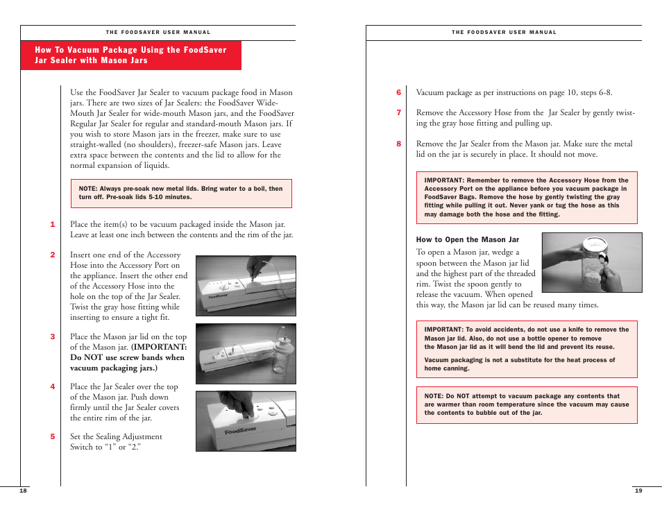 FoodSaver II Turbo User Manual | Page 11 / 22