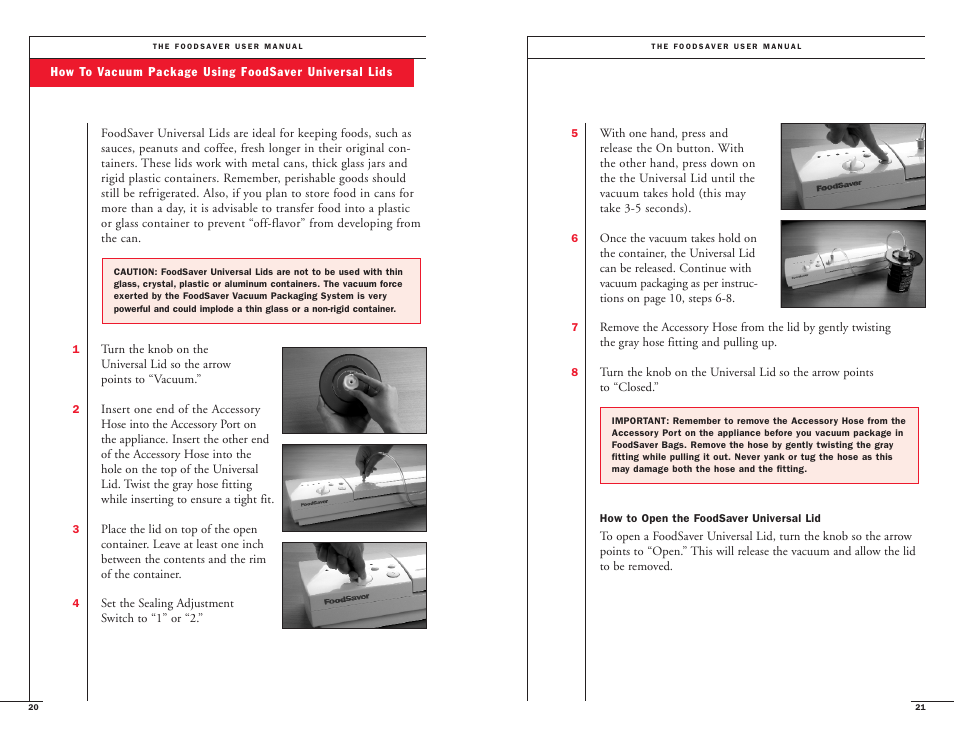 FoodSaver II Turbo User Manual | Page 12 / 22