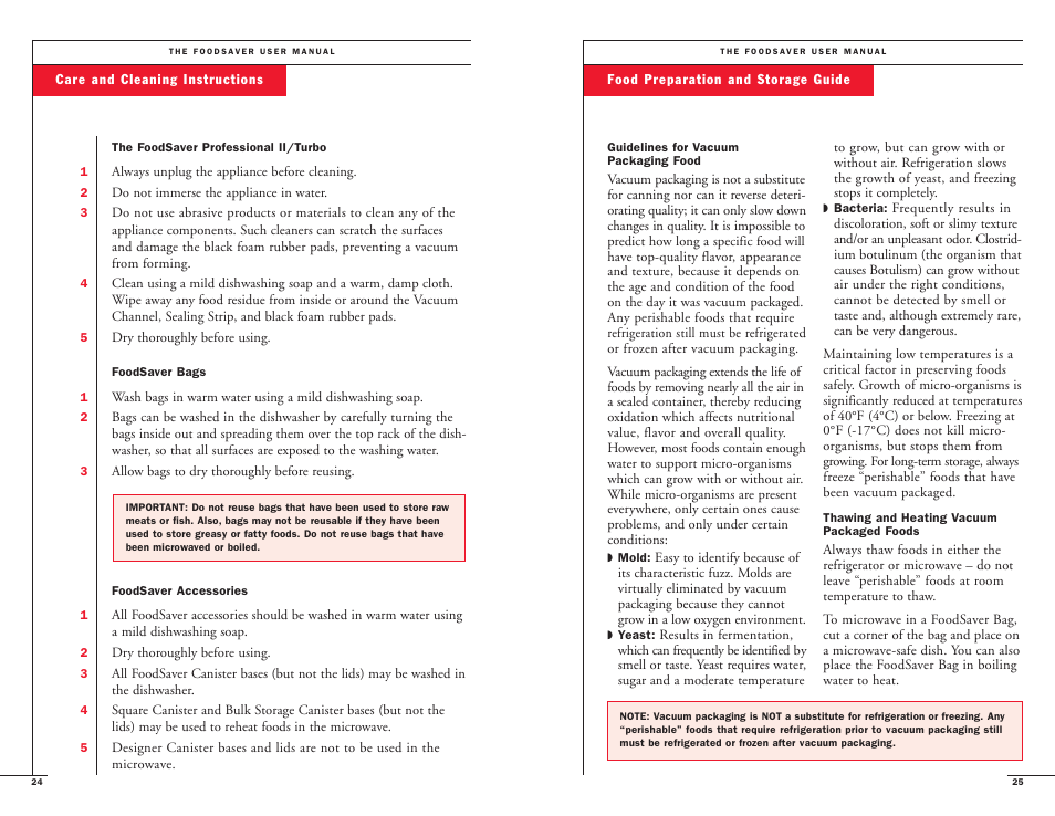 FoodSaver II Turbo User Manual | Page 14 / 22