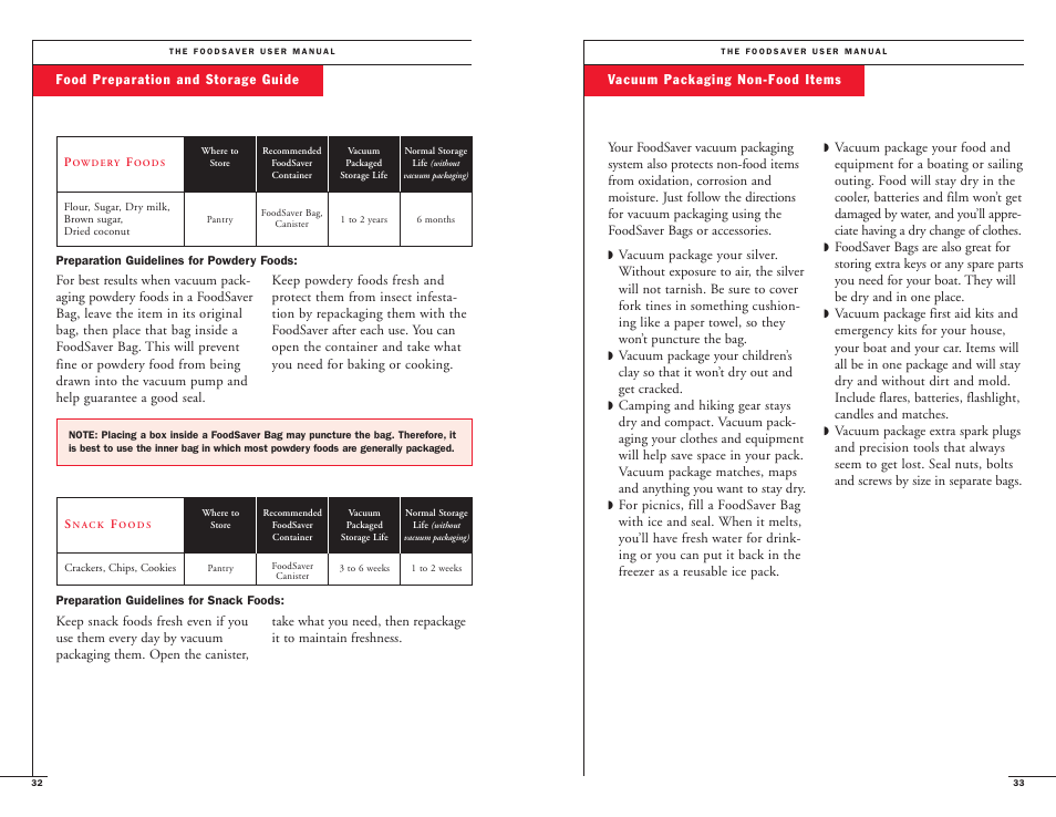 FoodSaver II Turbo User Manual | Page 18 / 22