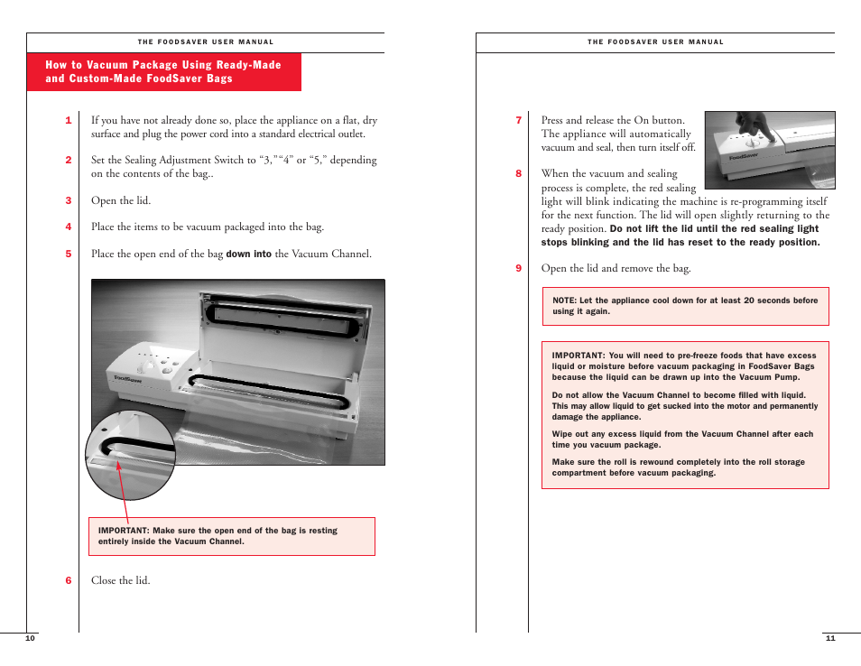 FoodSaver II Turbo User Manual | Page 7 / 22