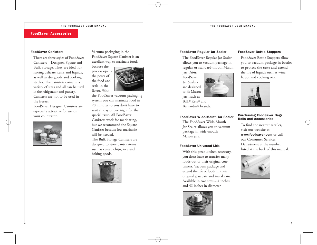 FoodSaver Vac 1500 User Manual | Page 4 / 22