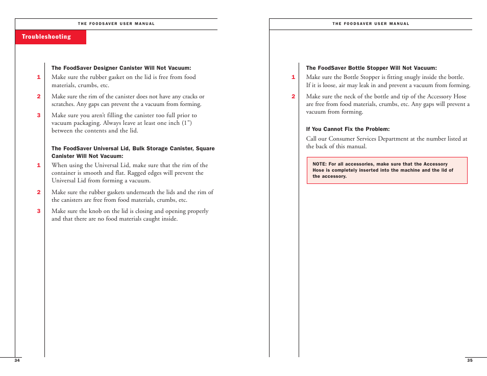 FoodSaver Vac 1200 18-0163 User Manual | Page 19 / 20