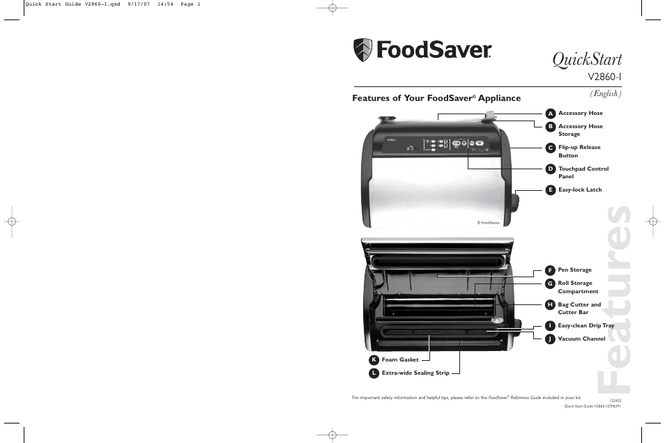 FoodSaver V2860-1 User Manual | 16 pages