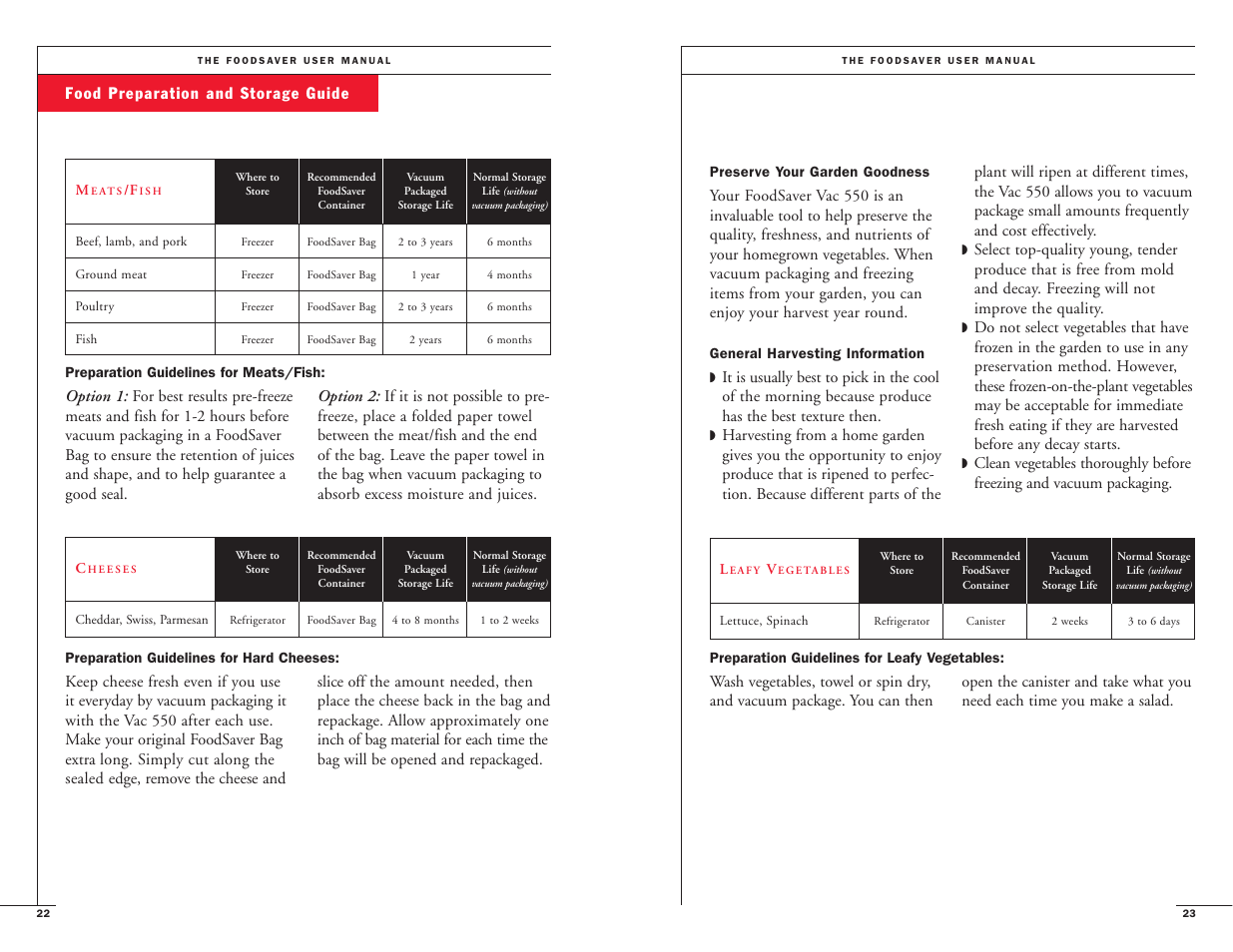 FoodSaver VAC550 User Manual | Page 13 / 23