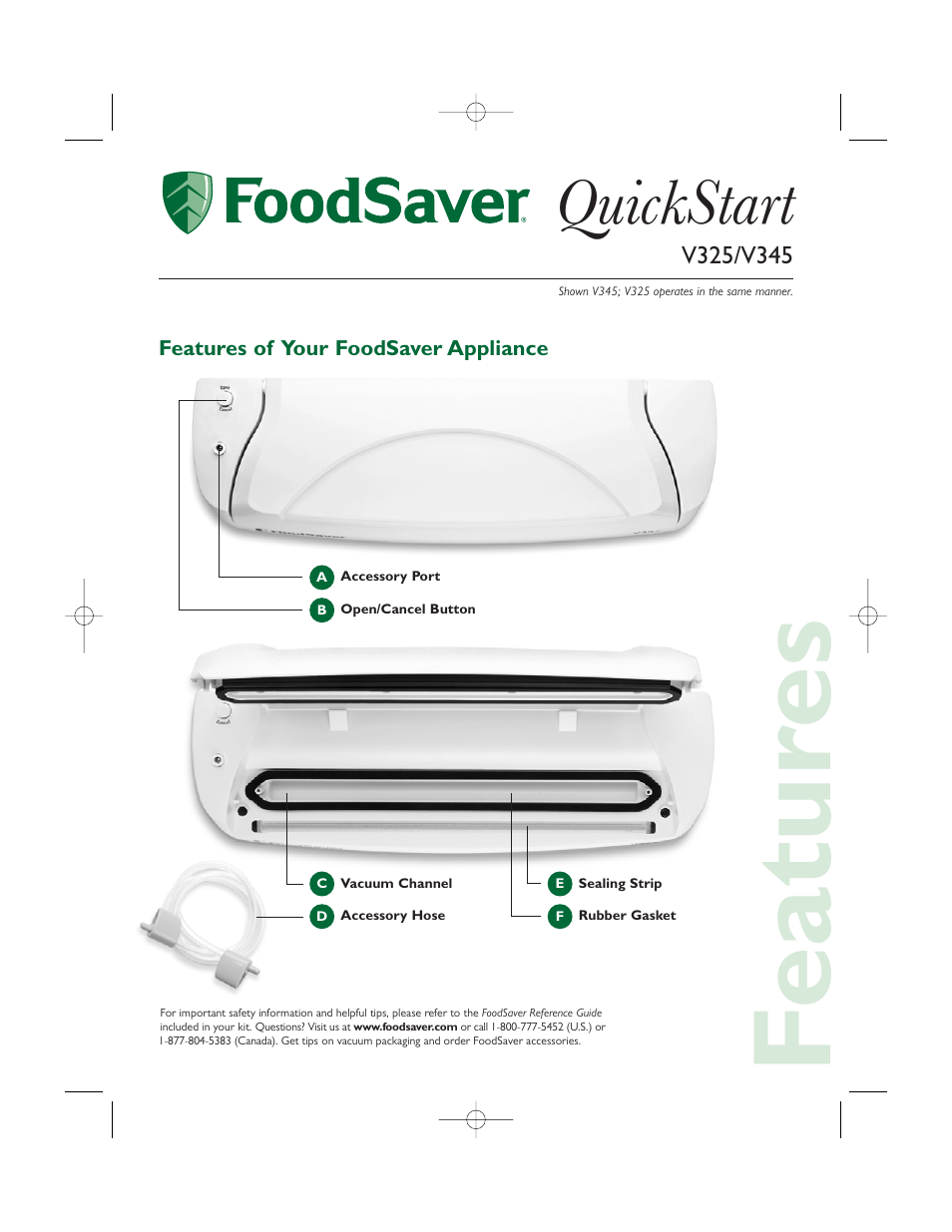 FoodSaver V325 User Manual | 4 pages