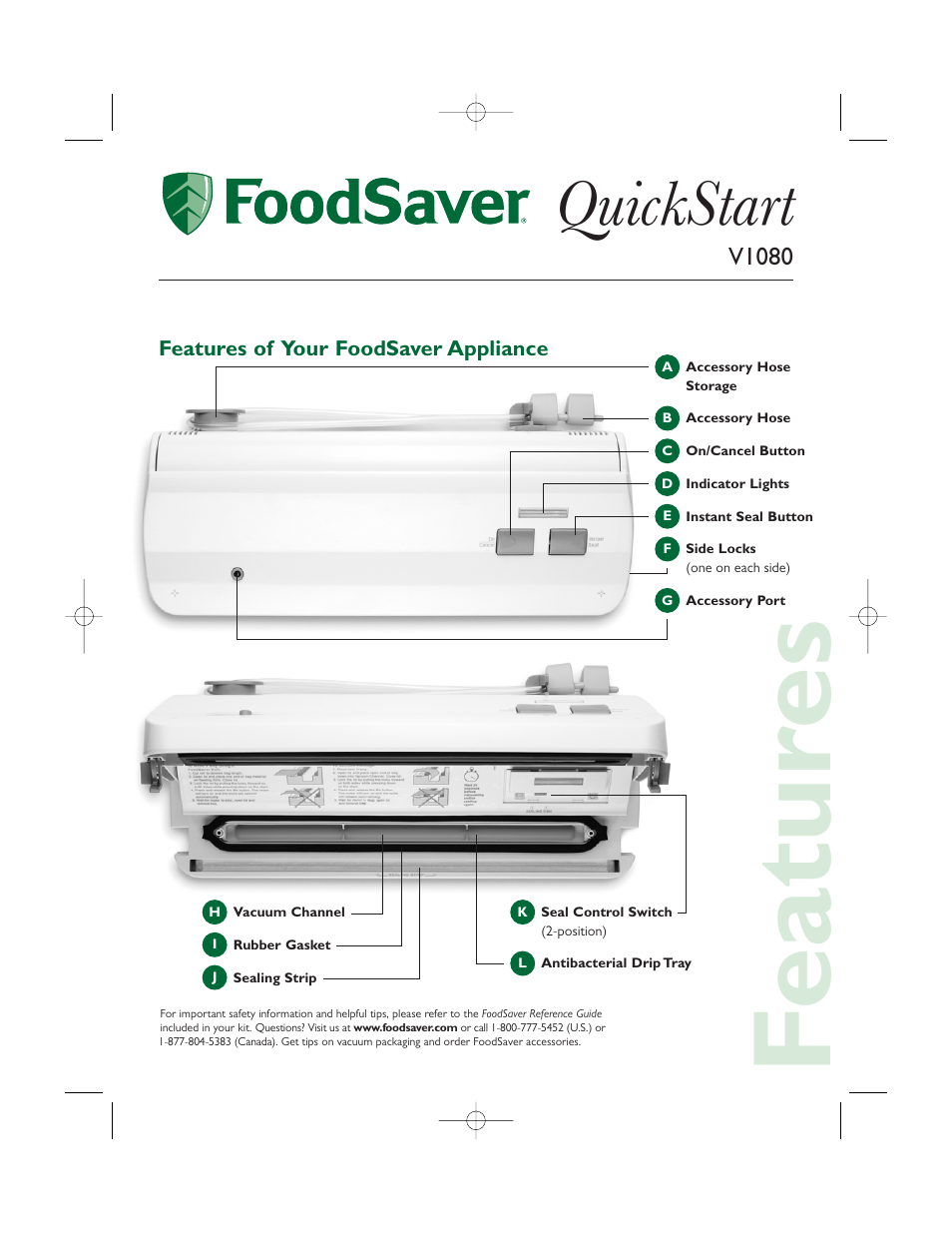 FoodSaver V1080 User Manual | 6 pages