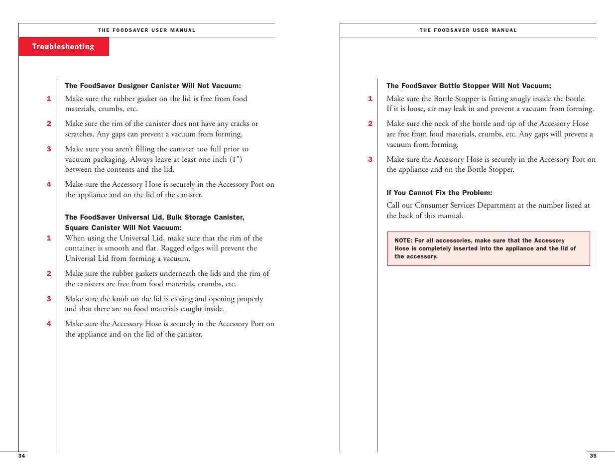 FoodSaver Vac800/Vac820 User Manual | Page 19 / 20