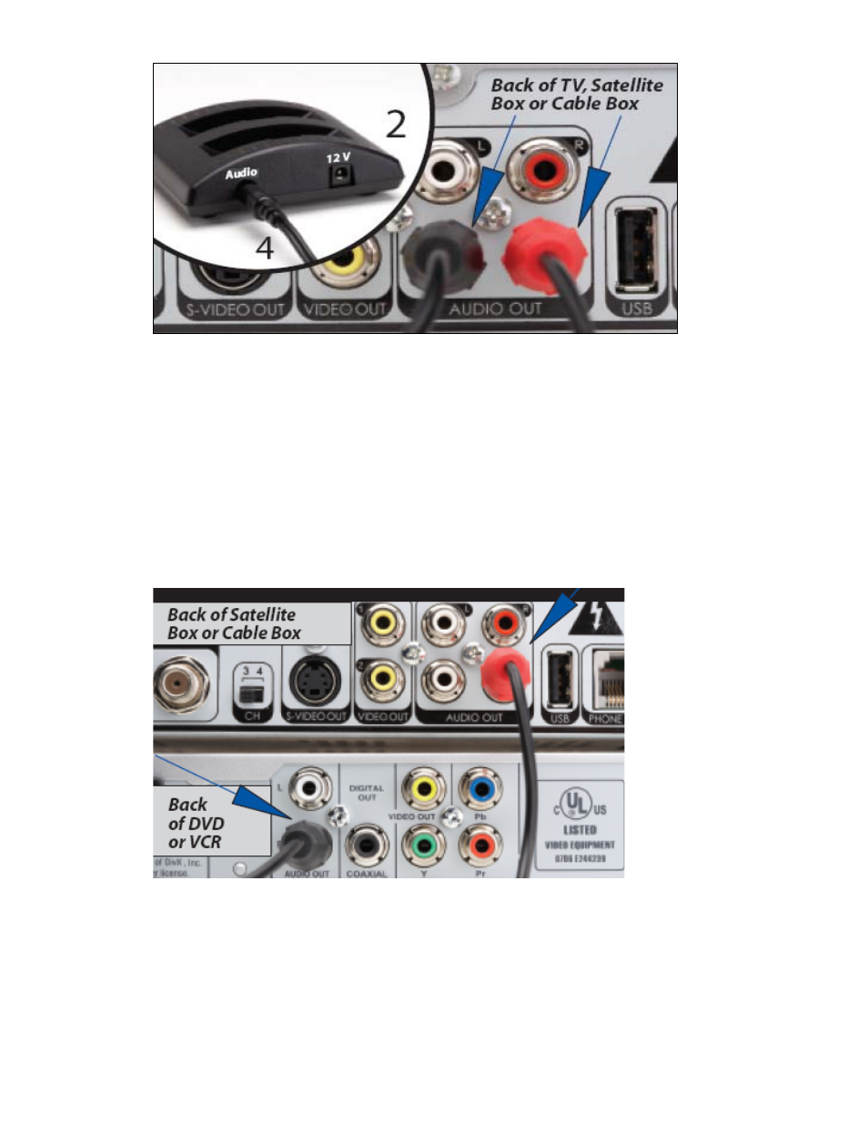 Step 3 – plug in audio cord, Tips – plug in audio cord tip 1 | TV Ears Headset System User Manual | Page 2 / 8
