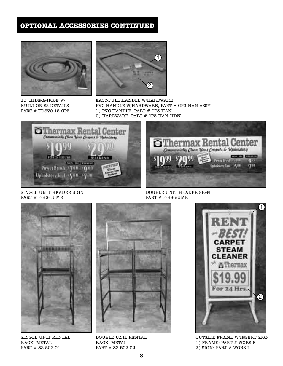 Optional accessories continued | Thermax CP3 User Manual | Page 9 / 24