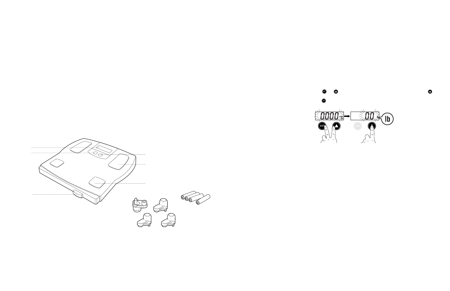 Components features and functions of components, Useful features of the tbf-611, Accessories | Tanita TBF-611 User Manual | Page 5 / 12