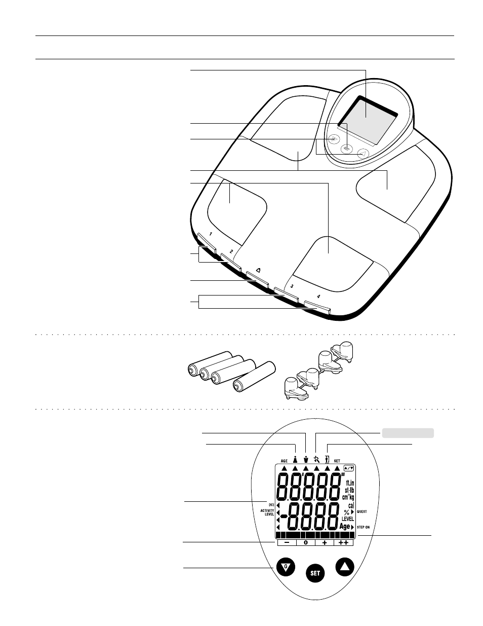 Product description, Measuring platform, Accessories | Tanita BF-556 User Manual | Page 5 / 13