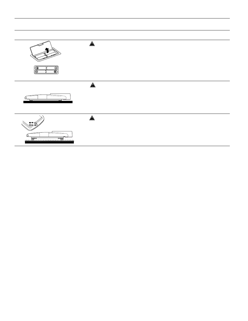 Preparations before use, Inserting the batteries, Positioning the monitor | Attaching the support feet (carpet use only), Handling tips | Tanita BF-556 User Manual | Page 6 / 13