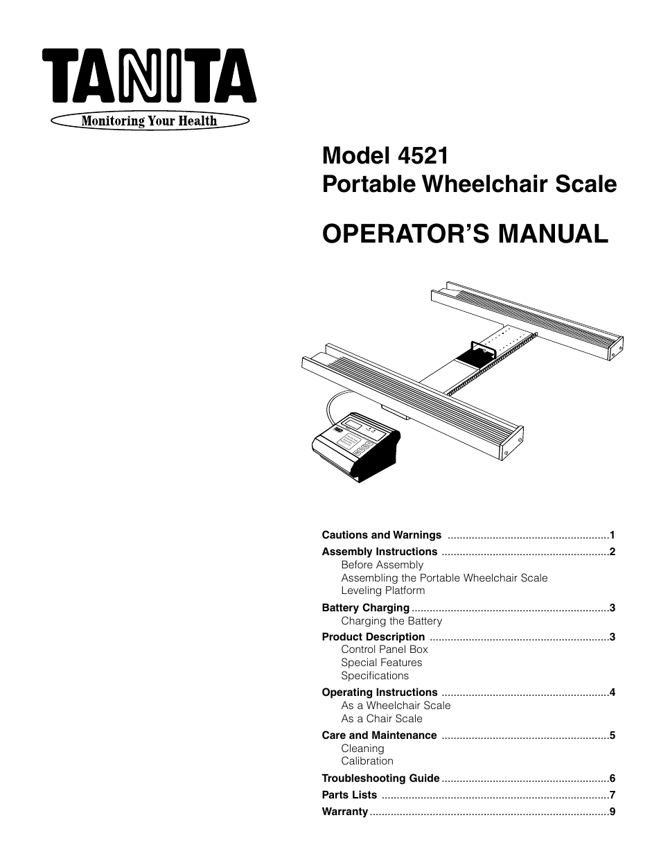 Tanita 4521 User Manual | 9 pages