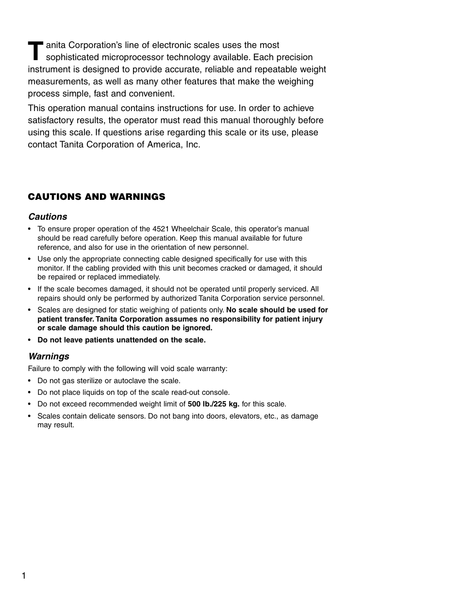 Tanita 4521 User Manual | Page 2 / 9