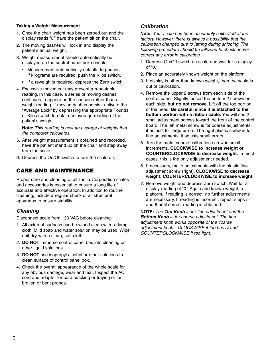 Tanita 4521 User Manual | Page 6 / 9