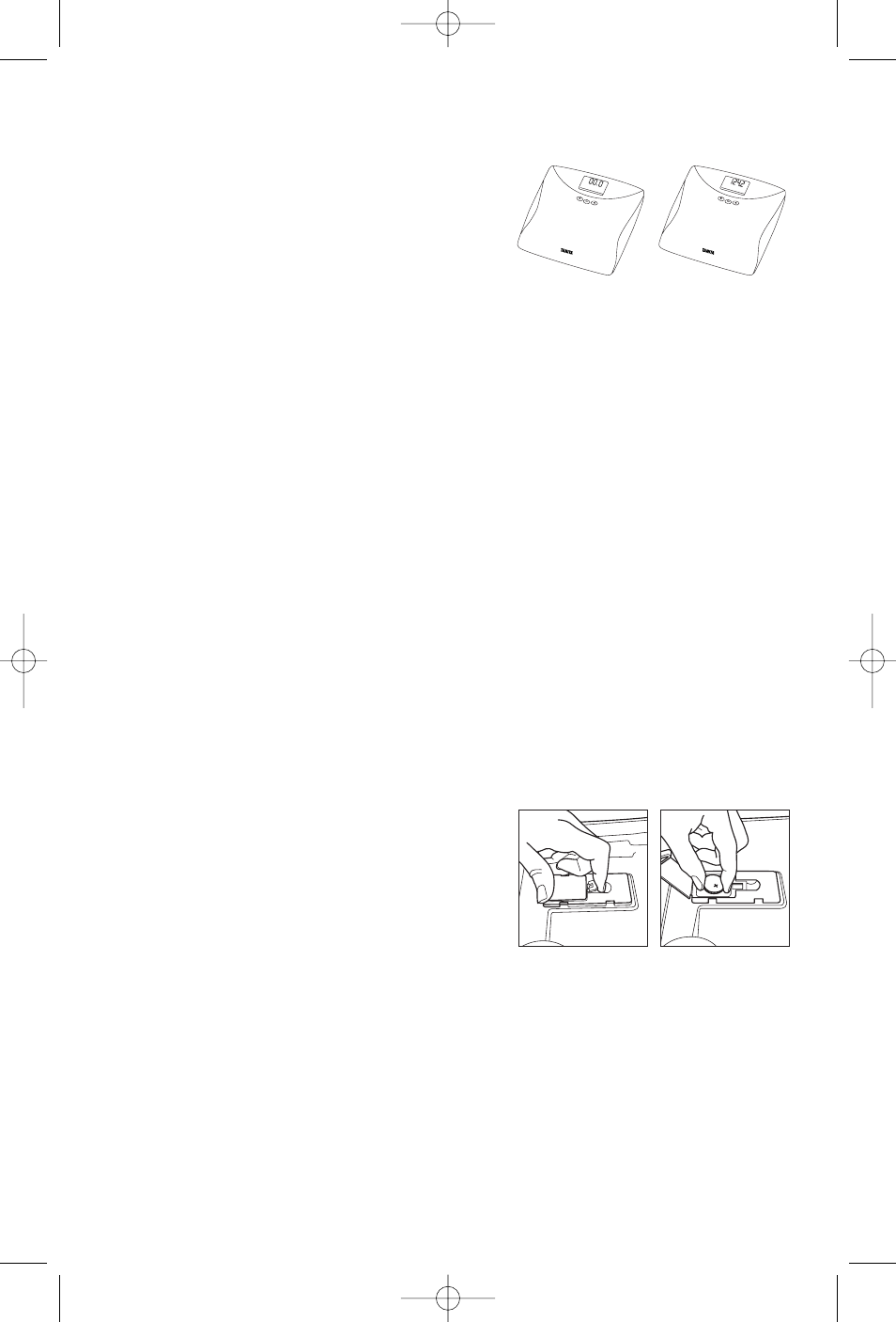 Função apenas peso, Cuidados e manutenção, Substituição das pilhas | Serviço pós-venda | Tanita HD-332 User Manual | Page 10 / 24