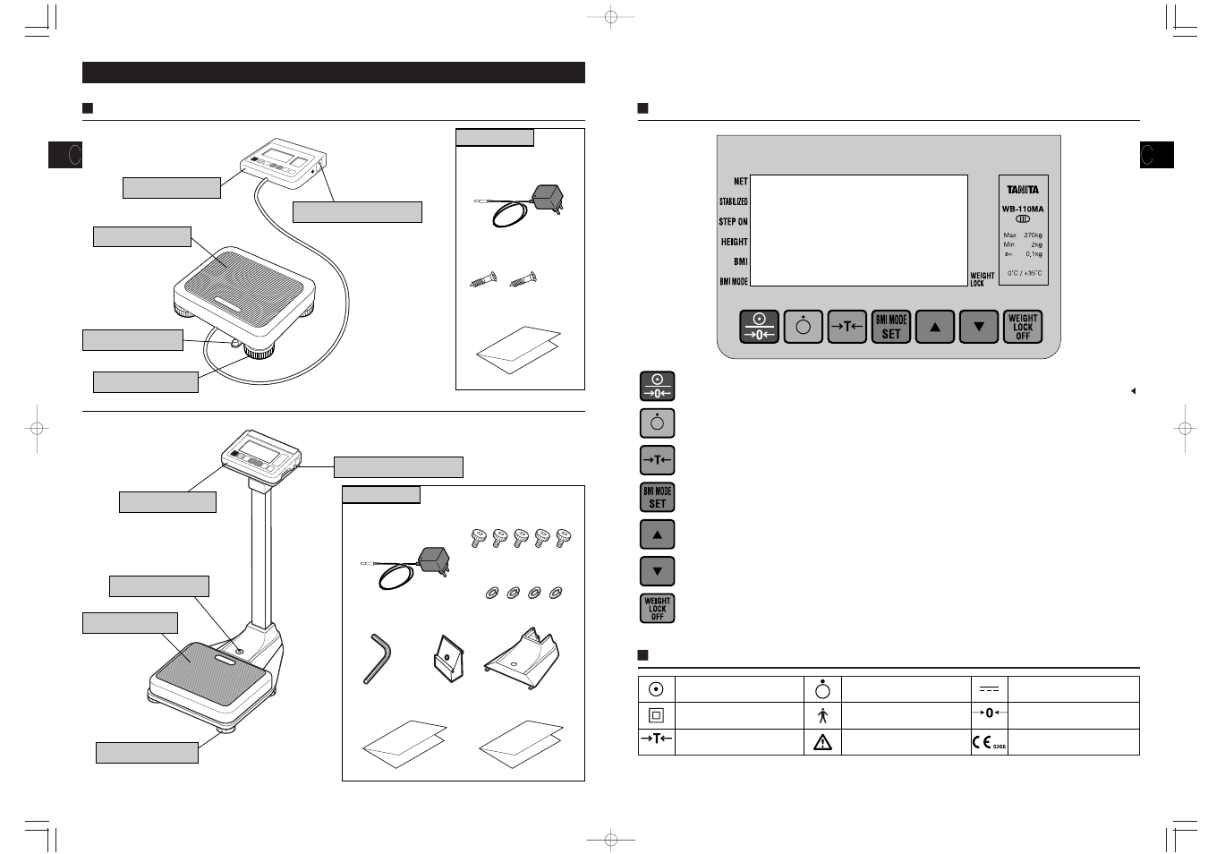 Produktaufbau und komponenten | Tanita WB-110MA User Manual | Page 11 / 37