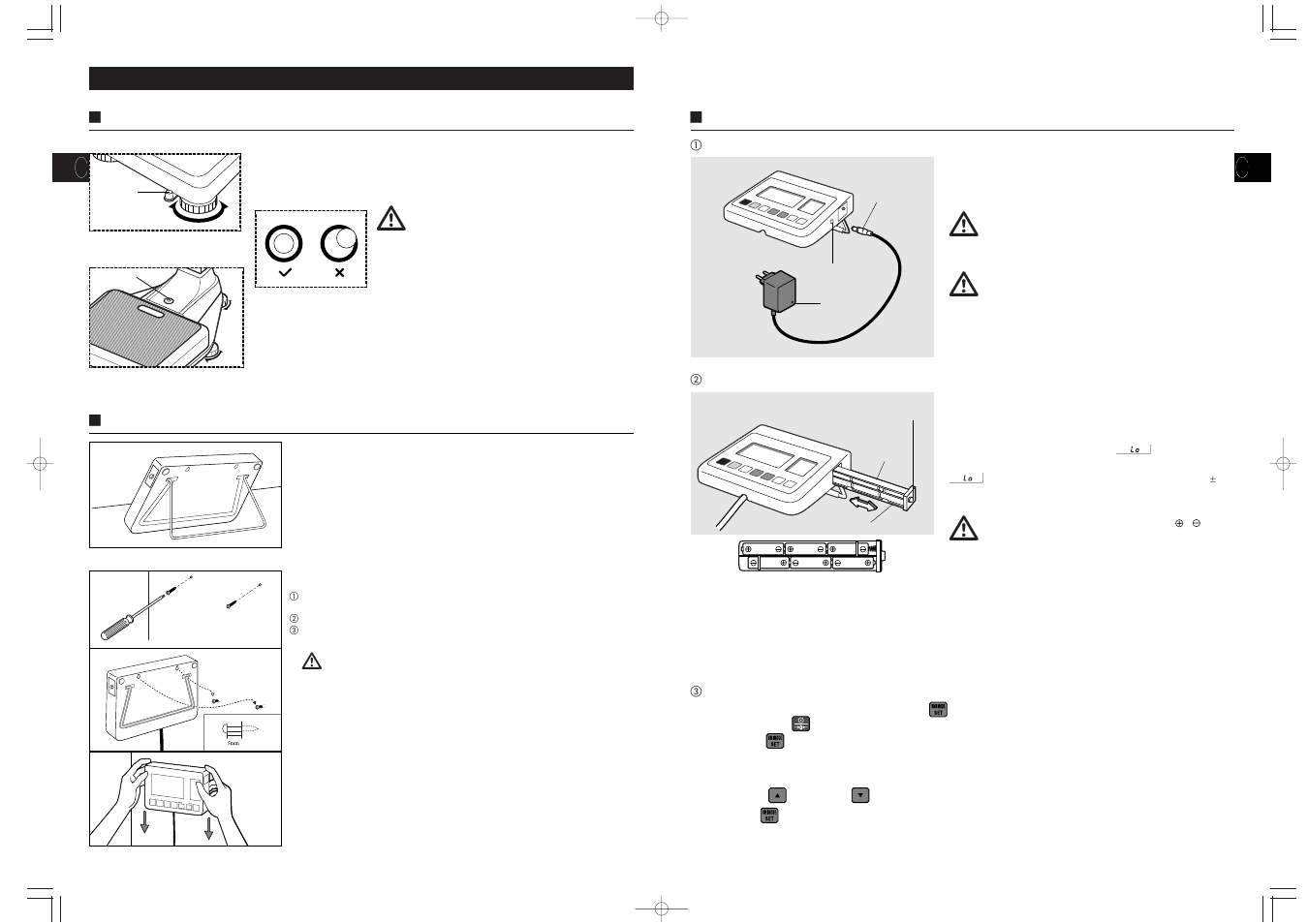 Warnung, Vorsicht, Vorbereitungen vor gebrauch | Tanita WB-110MA User Manual | Page 12 / 37