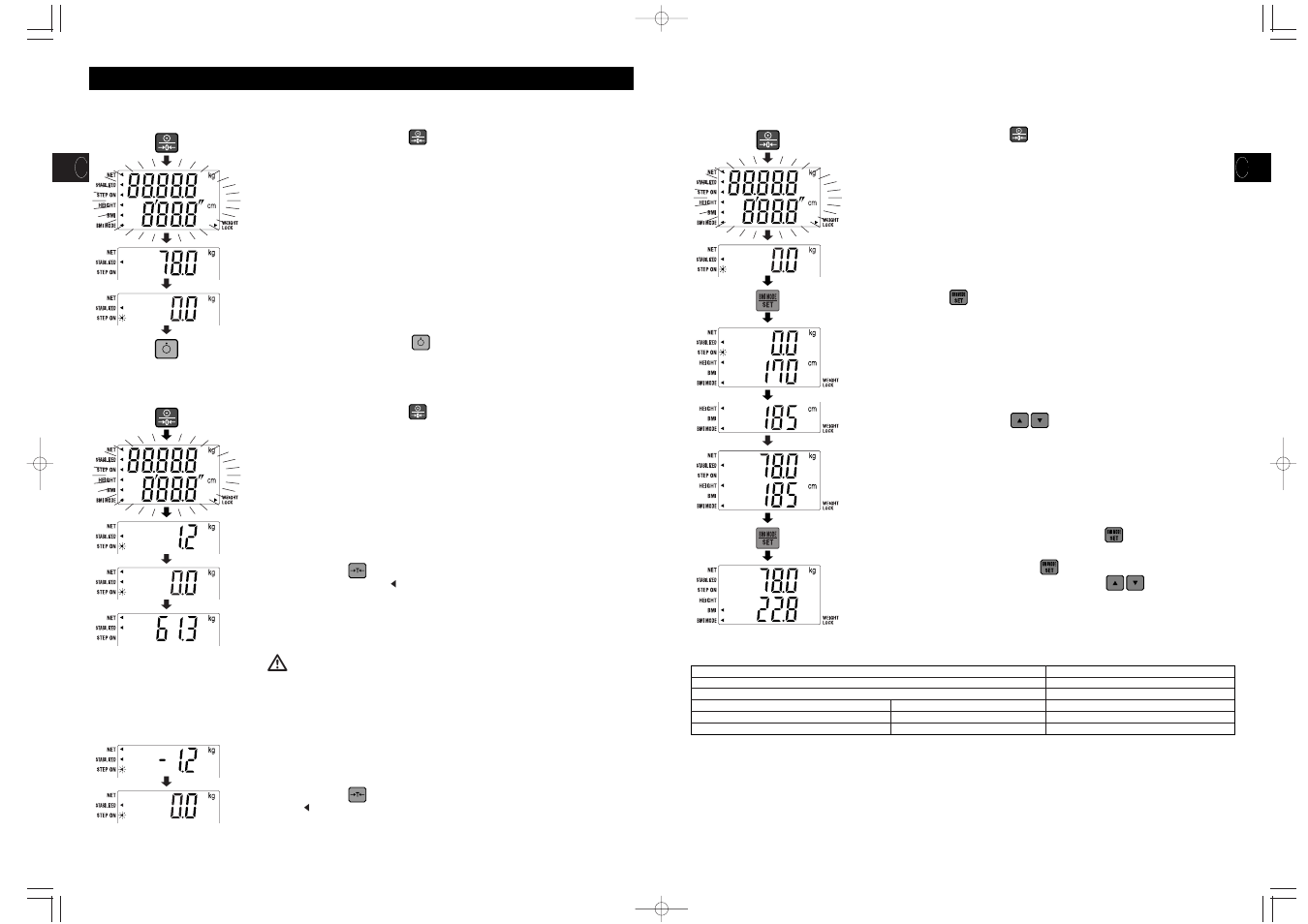 Betriebsanleitungen | Tanita WB-110MA User Manual | Page 13 / 37