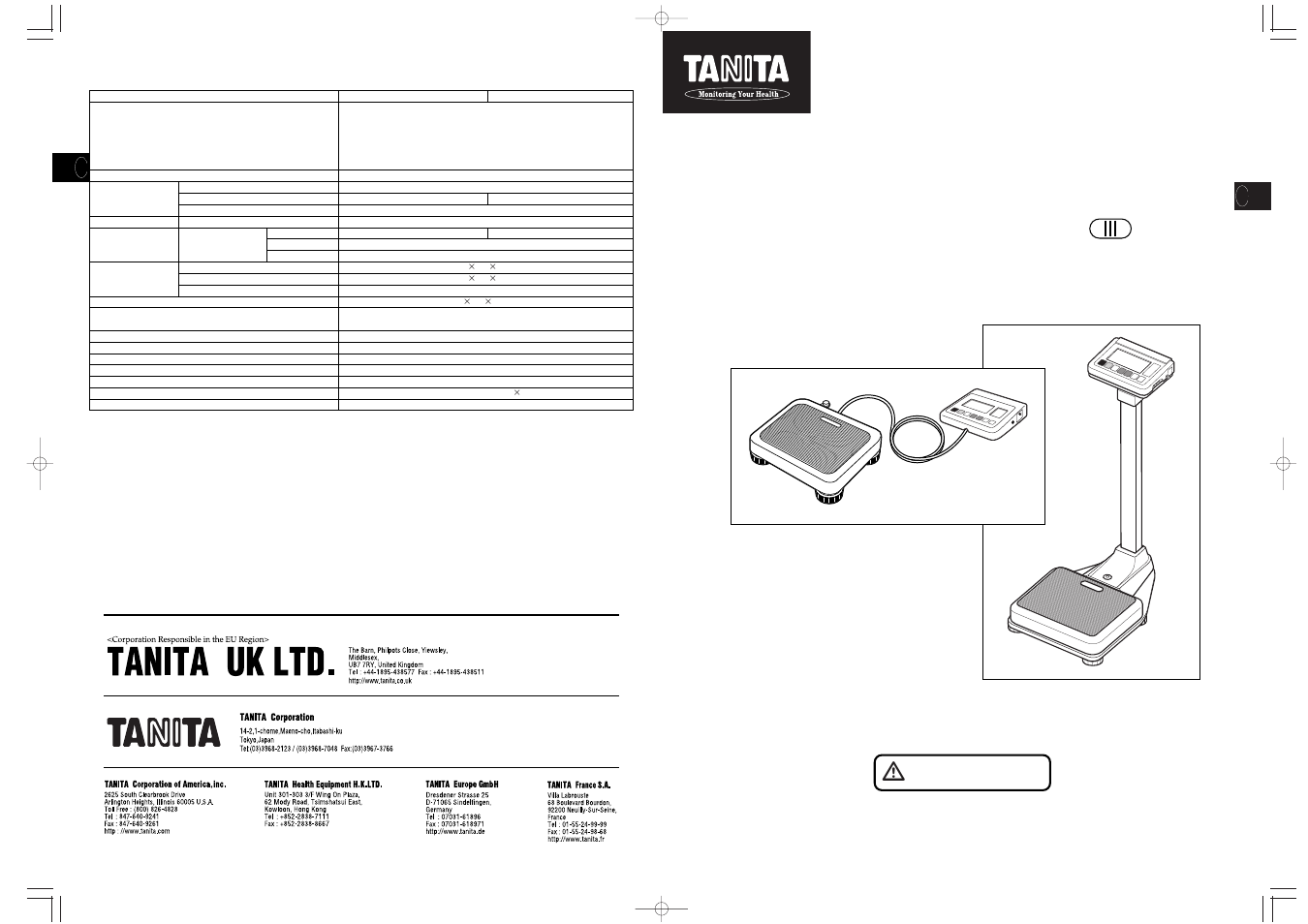 Mode d'emploi | Tanita WB-110MA User Manual | Page 15 / 37