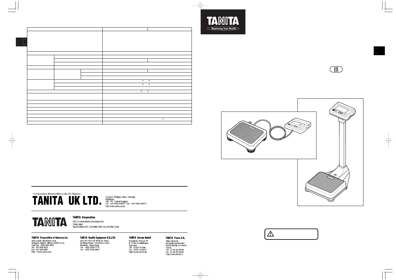 Bedienungsanleitung | Tanita WB-110MA User Manual | Page 8 / 37