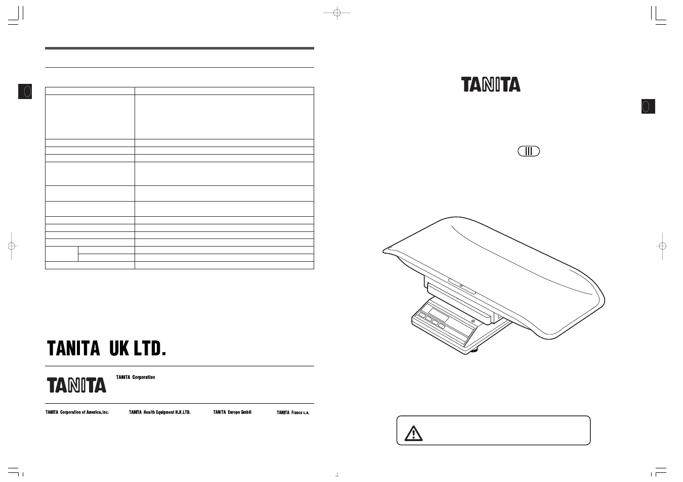 Pese-bebe electronique, Tl-150ma, Mode d'emploi | Spezifikationen, Utilisation en milieu pediatrique et neonatal | Tanita TL-150MA User Manual | Page 13 / 37