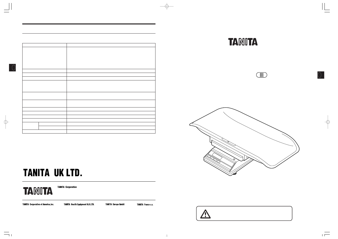 Báscula electrónica, Tl-150ma, Manual de instrucciones | Caratteristiche tecniche, Para uso pediátrico/neonatal | Tanita TL-150MA User Manual | Page 31 / 37