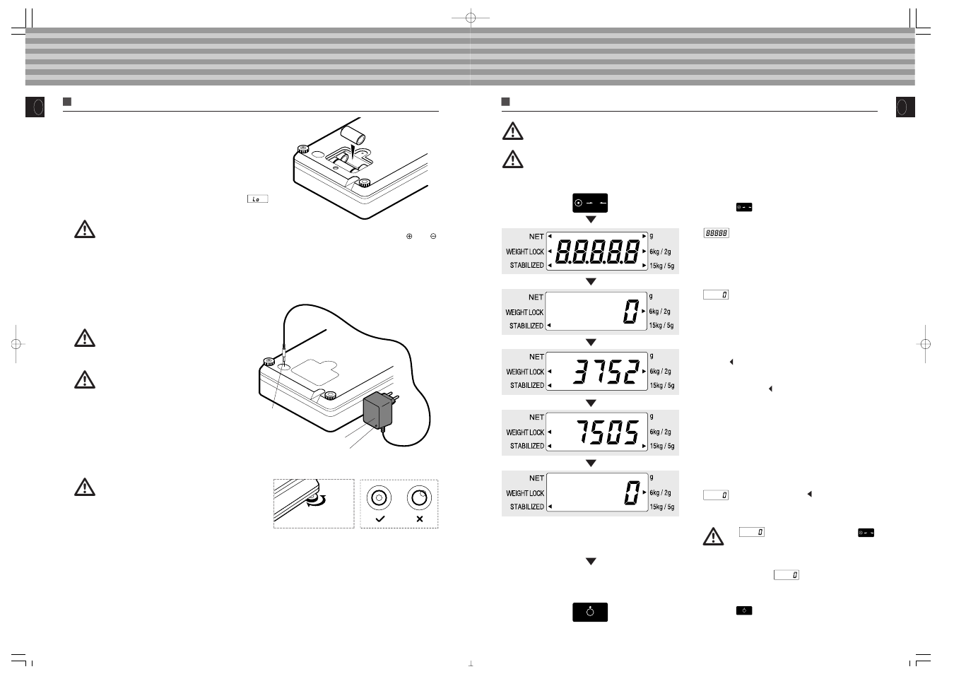 Preparation for use, Operating instructions | Tanita TL-150MA User Manual | Page 5 / 37