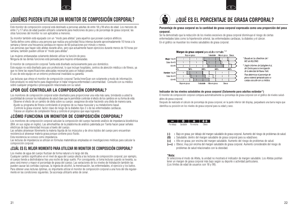 Qué es el porcentaje de grasa corporal | Tanita InnerScan BC550 User Manual | Page 12 / 15