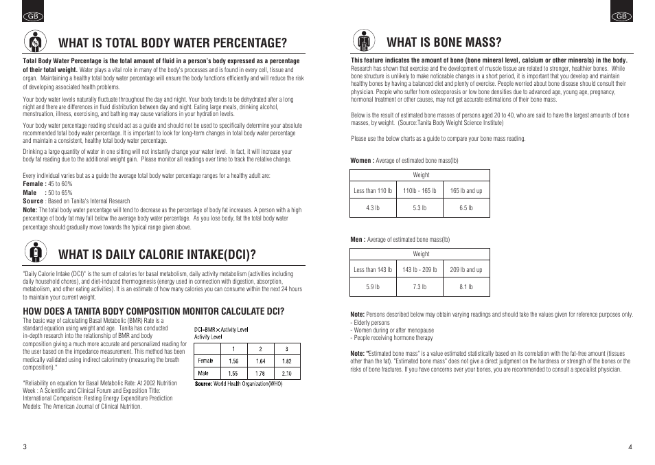 What is bone mass | Tanita InnerScan BC550 User Manual | Page 3 / 15