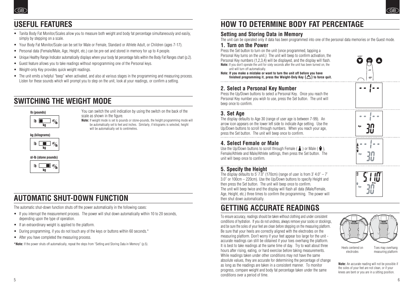 Tanita BF-579 User Manual | Page 4 / 5